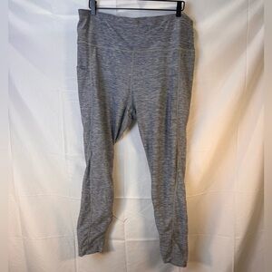 Gray Sports Wear Leggings Plus Size 3X